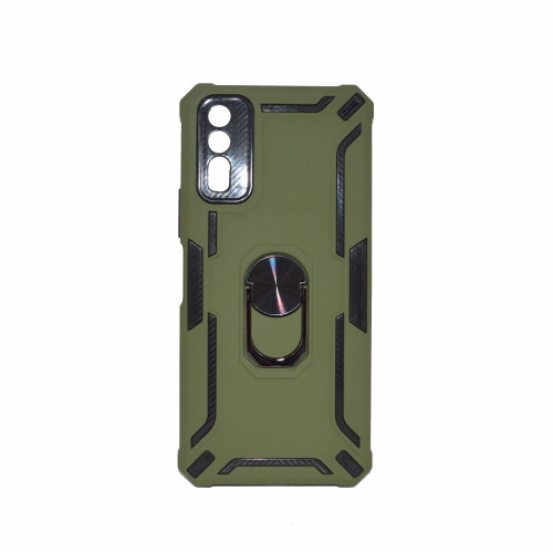 Vivo Y20 Green Cover Military Grade Protection Built-in Kickstand Car Holder Mobile Phone Case